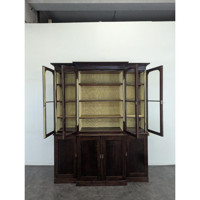 Vintage Flamed Mahogany Bookcase For Sale - Image 5 of 9