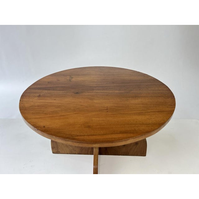Art Deco Modernist French Walnut Occasional Side Table, 1930s For Sale - Image 9 of 12