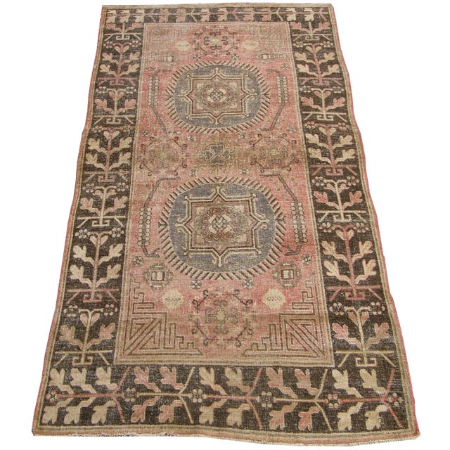 19th Century Double Medallion Samarkand Rug For Sale - Image 9 of 9