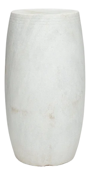 Chinese White Marble Drum Stool