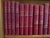 Mid 20th Century Lot of 40 Vintage Leather Bound Books in French With Decorative Red Bindings For Sale - Image 5 of 8