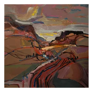 Jean Krille, Landscape 107, Oil on Masonite, 1986