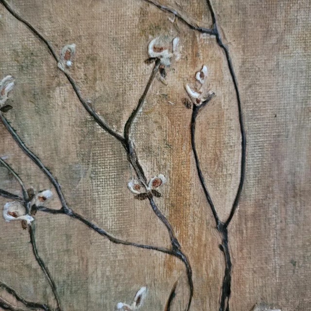 Still Life Flowering Twig in Vase by Cynthia Geyer For Sale - Image 4 of 5