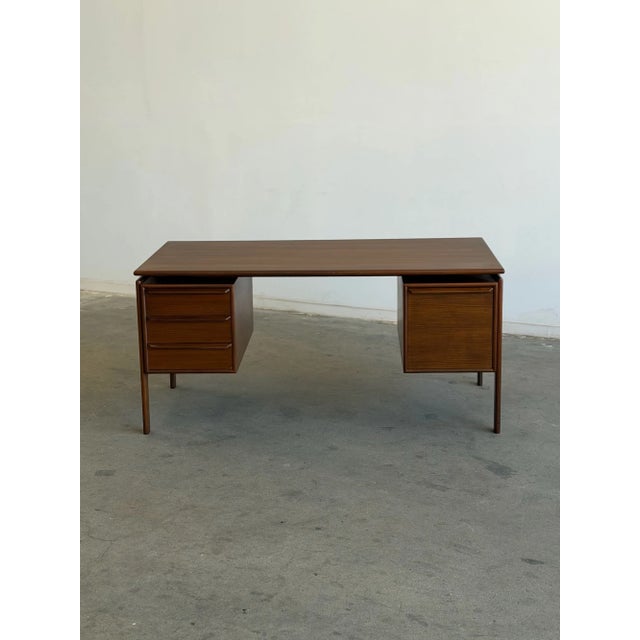 Mid-Century Modern Danish Modern Floating Top Desk For Sale - Image 3 of 14