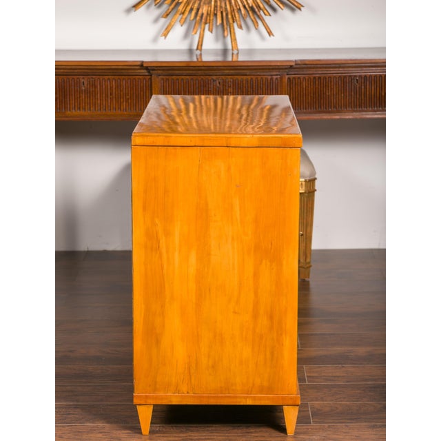 Austrian Biedermeier Period Walnut Buffet with Geometric Pyramidal Marquetry For Sale - Image 10 of 12