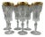 Wine Glasses with 18K Gold Rim by Franz Kaspar for Glashütte, 1950s, Set of 6 For Sale
