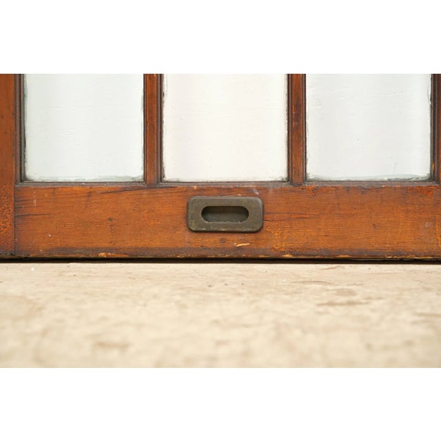 Rustic Mid 20th Century Reclaimed Wood Framed 12 Pane Window For Sale - Image 3 of 8