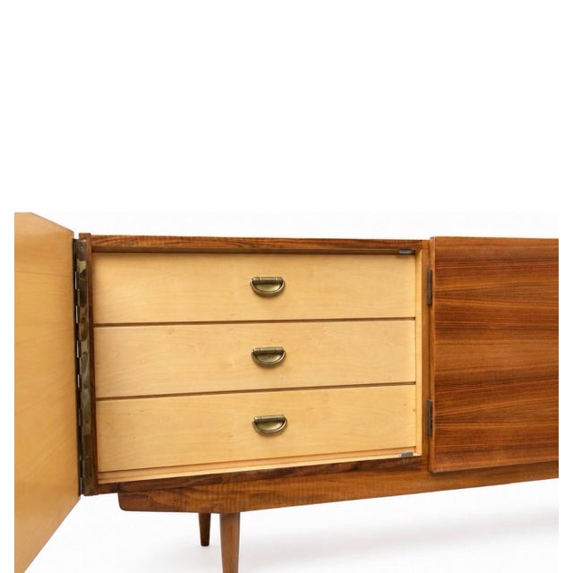 Vintage German Walnut Sideboard, 1960s For Sale - Image 9 of 11