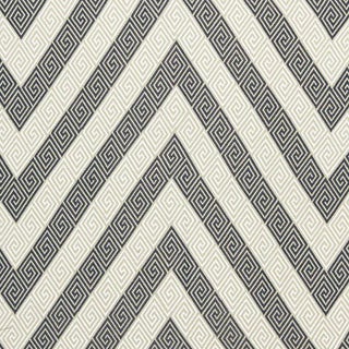Sample - Schumacher X Martyn Lawrence Bullard Nebaha Embroidery Fabric in Charcoal For Sale