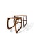 A classic mid-century Nathan nest of tables, showcasing the brand’s signature warm teak tones and elegant sculptural...