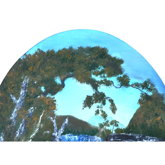 Forest Cascade" is a captivating oil on canvas painting by Abbas Shirmohammadi, measuring 31" x 24". This vertical...