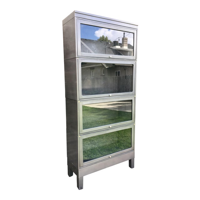 Vintage Steel and Glass Stackable Barristers Chairish