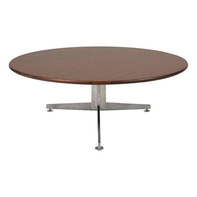 Ward Bennett Rosewood and Aluminum Coffee Table by Lehigh For Sale