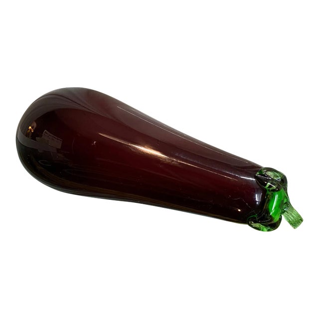 Handblown Italian Eggplant For Sale