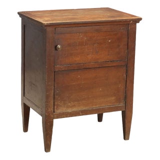 Late 18th Century Directoire Walnut Nightstand, Italy For Sale