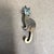 AMBIANIC presents 1950s Decorative Cat Pin Married Metals Taxco Mexico modernist minimalist attributed Jorge Chato...