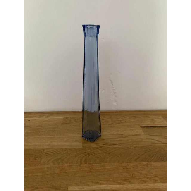 Blue Glass Vase, 1980s For Sale - Image 4 of 6