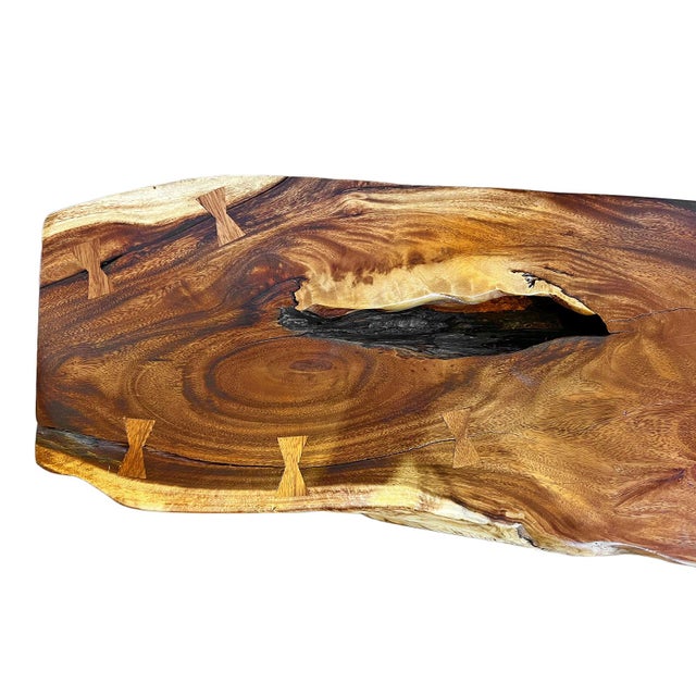 2020s Organic Modern Acacia Console Table For Sale - Image 5 of 7