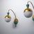 Italian Brass Sconces with Opaline Globes attributed to Stilnovo, 1950s, Set of 2 For Sale - Image 11 of 12
