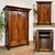 Empire style cherrywood wardrobe, 19th century - Dismountable - H=2.15m W=1.55m D=65cm