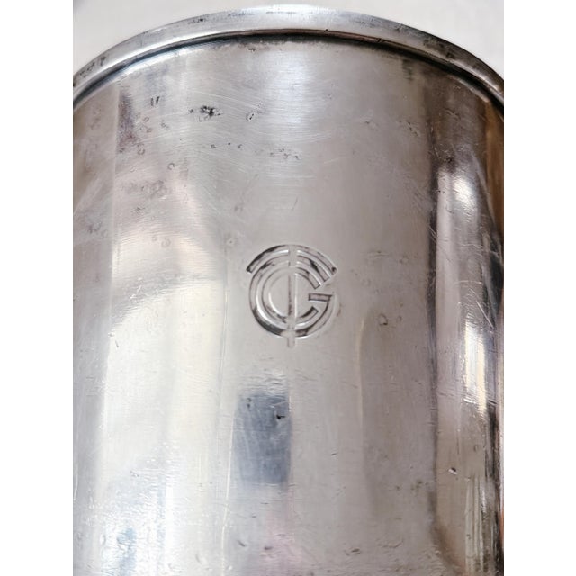 A lovely and rarely seen antique silver plated champagne bucket made by Christofle for the Compagnie Générale...