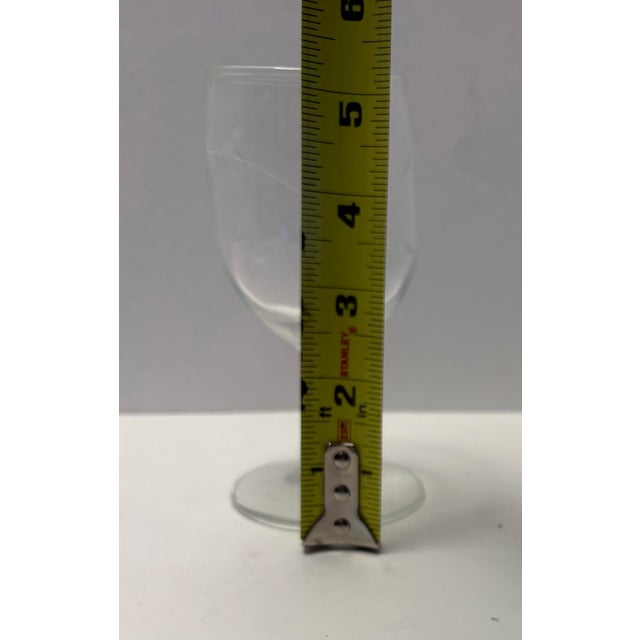 Transparent Vintage Mid-Century Etched Floral Wine Sherry Cordial Glasses, Set of 4 1950s For Sale - Image 8 of 8