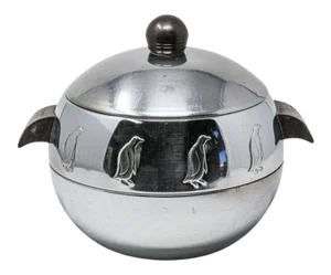 1960s West Bend Chrome Penguin Ice Bucket