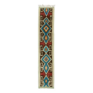 Hand-Knotted Moroccan Wool Runner Rug by Azele Studio For Sale