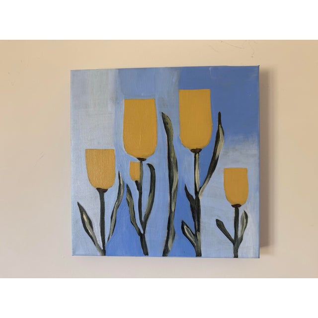 Rare, Modern Abstract Folk Art Triptych Acrylic Paintings on Canvas, “Spring Pop,”Signed, Dated For Sale In Memphis - Image 6 of 10