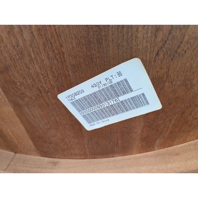 1990s Ethan Allen Newport Banded Round Drum Lamp End Table Pedestal Side For Sale - Image 15 of 15