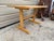 Vintage Farmhouse Style Trestle Base Butcher Block Kitchen Table. For Sale - Image 10 of 11