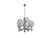 A pendant lamp from the 1960s by Kaiser Leuchten, made of shiny chrome-plated metal with 8 clear glass spheres. The lamp...