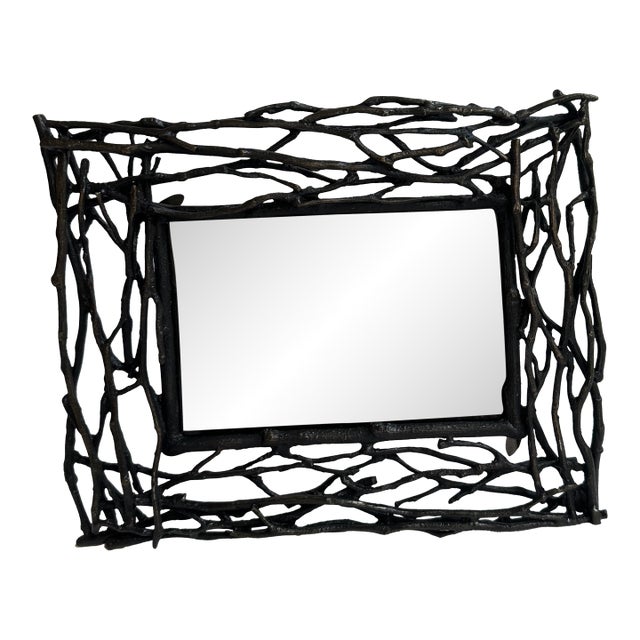 Michael Aram Twig Convertible Picture Frame Oxidized Metal 9.5"x 7.5" Holds 4x6 Photo For Sale