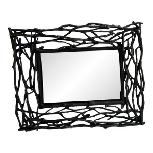 Michael Aram Twig Convertible Picture Frame Oxidized Metal 9.5"x 7.5" Holds 4x6 Photo