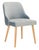 Upholstered Dining Chair in Slate Blue & Gold - a Pair For Sale - Image 4 of 10