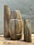 Contemporary Vintage Snakeskin Wrapped Geometric Vases - Set of 3 For Sale - Image 3 of 12
