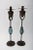 Metal Bronze and Favrile Glass Candle Holders Candlesticks by Louis C. Tiffany Furnaces Inc. - a Pair For Sale - Image 7 of 11