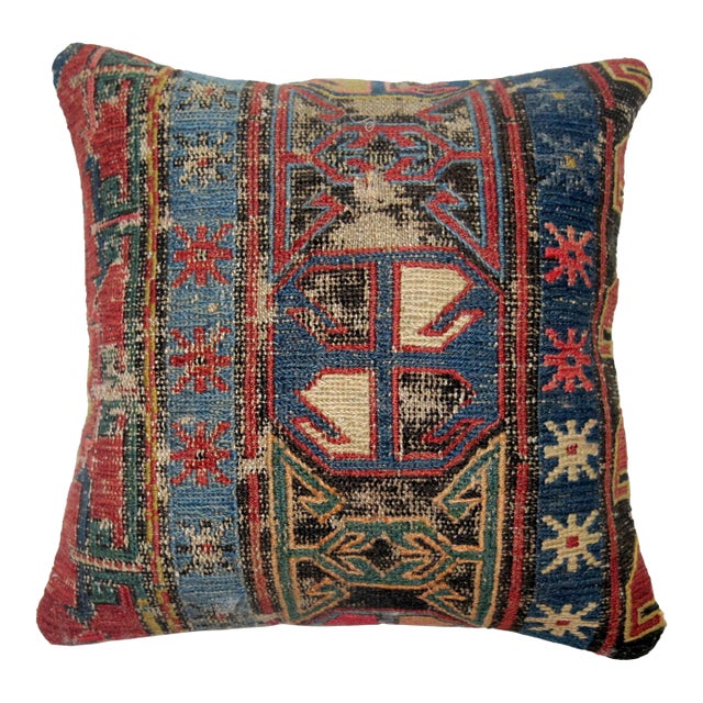 Zabihi Collection Worn Soumac Flat-Weave Pillow For Sale