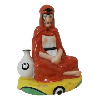 Arab Lady in Ceramic by Chiparus for Etling Paris, France, 1920s-1940s For Sale