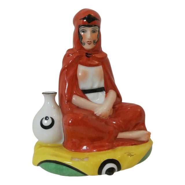 Arab Lady in Ceramic by Chiparus for Etling Paris, France, 1920s-1940s For Sale