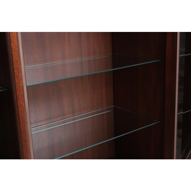 Wood Henkel Harris Mahogany 4 Door China Cabinet For Sale - Image 7 of 18