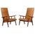 Model GE-260 Lounge Chairs in Teak and Leather attributed to Hans J Wegner for Getama, 1960s, Set of 2 For Sale - Image 9 of 9