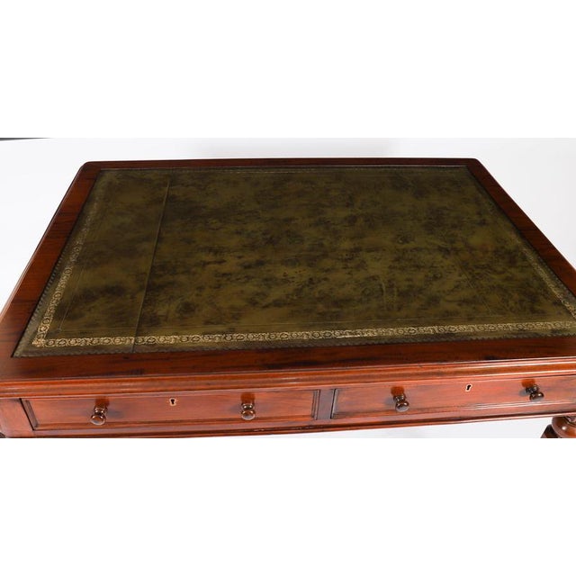 Antique 19th Century Victorian Partners Writing Desk For Sale - Image 3 of 18