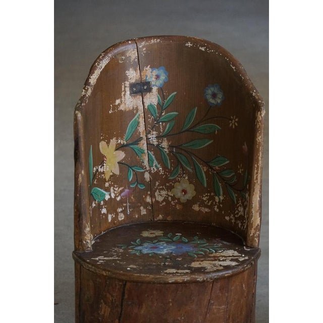 Swedish Folk Art Stump Chairs, 1890s, Set of 2 For Sale - Image 13 of 18