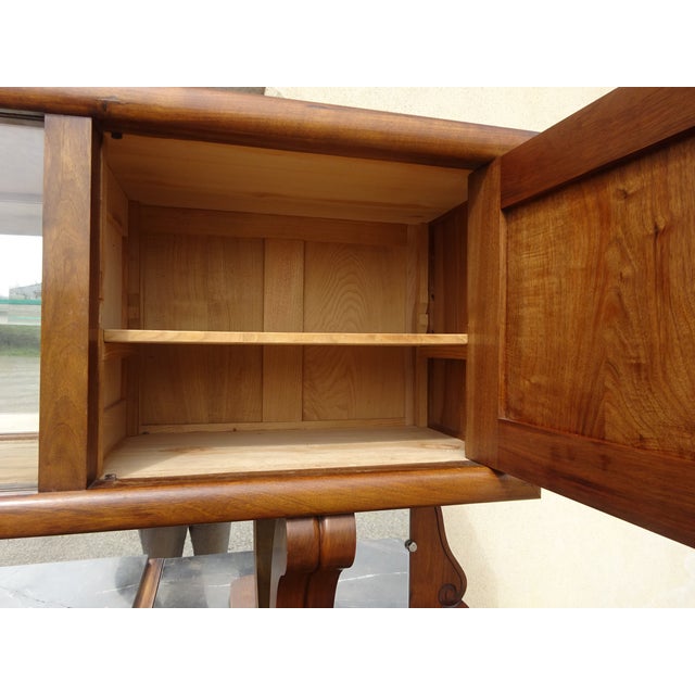 Large Mid-Century Modernn Walnut and Black Marble Cupboard For Sale - Image 14 of 18