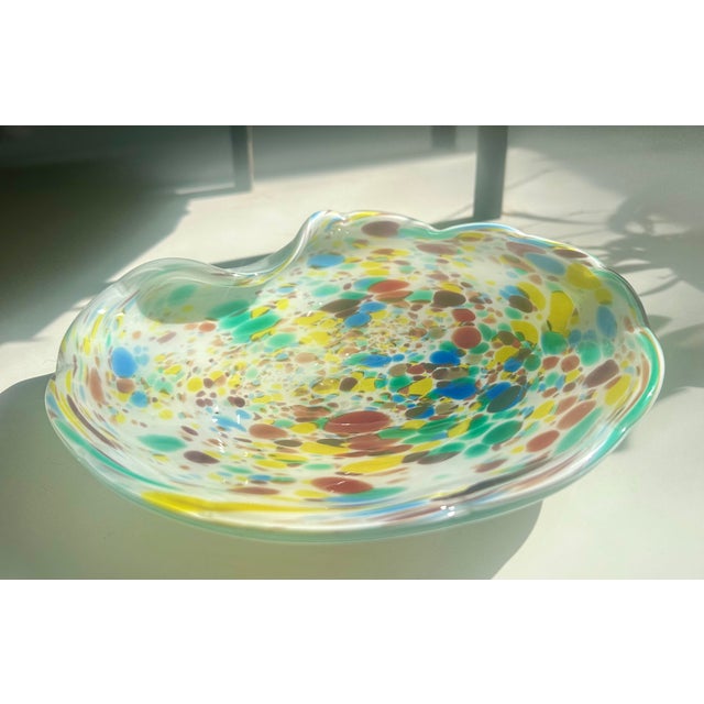 Mid-Century Modern Dino Martens Murano Art Glass Bowl Italy Toso 1950s For Sale - Image 3 of 5