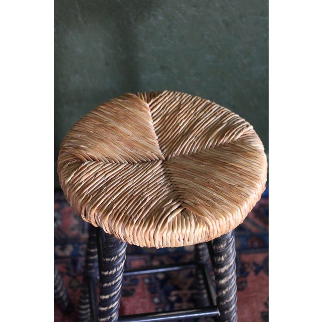 Barley Twist Black Painted Wooden Stools From the 1990s For Sale - Image 10 of 11