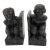 Antique Paiwan Aboriginal Man and Woman Hand-Carved Bookends - a Pair For Sale