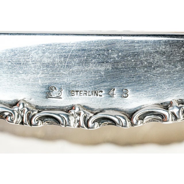 Stunning Ornate Antique Victorian Sterling Silver Desk Ink Blotter Paperweight Home Office Decor For Sale - Image 12 of 14