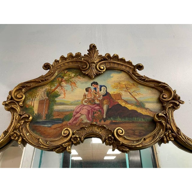 For sale is a Beautiful Antique French style Gold Leaf Mirror. The glass on the mirror looks great with no blemishes,...